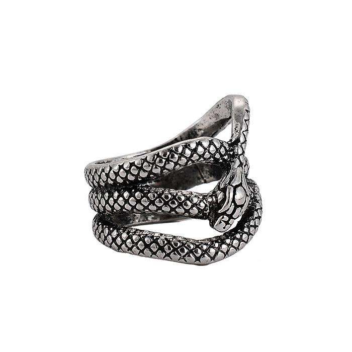 Urban Retro Snake-Shaped Ring for Men | Distinctive European and American Stylish Streetwear Accessory