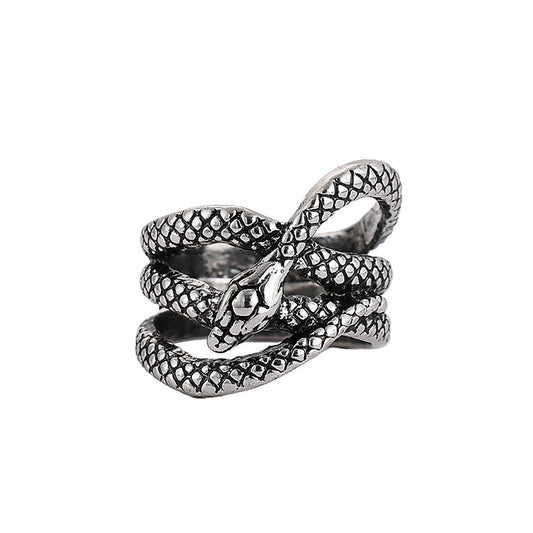 Urban Retro Snake-Shaped Ring for Men | Distinctive European and American Stylish Streetwear Accessory