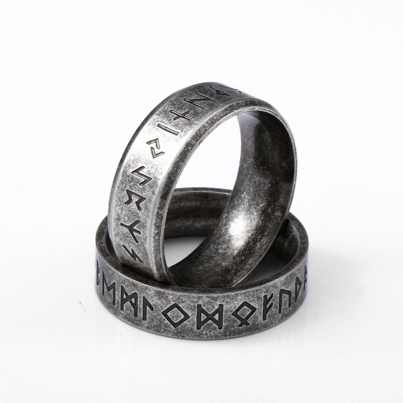 Trendy Unisex Rings, Nordic Retro Viking Alphabet Minimalist Rings for Men and Women